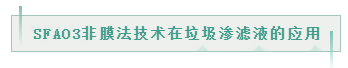 SFAO3非膜法技術在垃圾滲濾液的應用